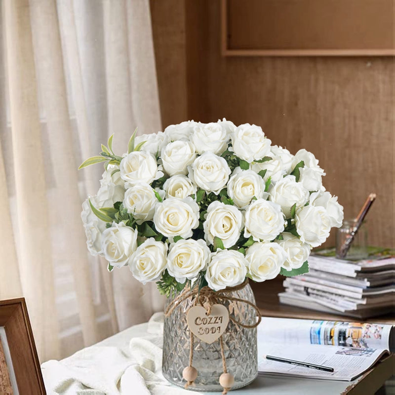 10-Head Artificial Rose Bouquet for Home & Events by HitMyNeed