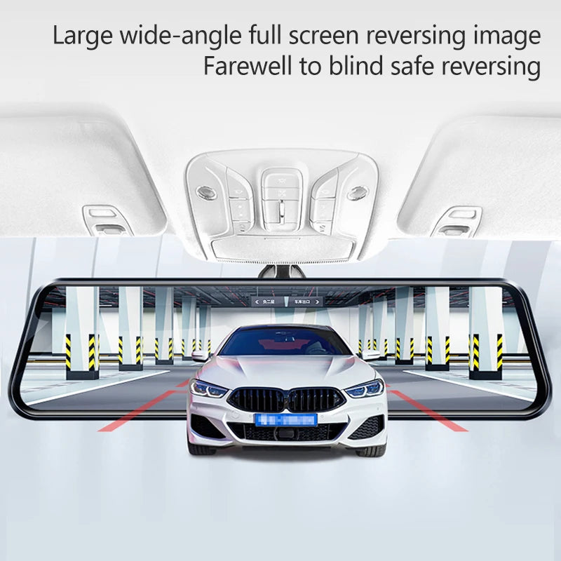 10 Inch Touch Screen Mirror Dash Cam Front & Rear by HitMyNeed