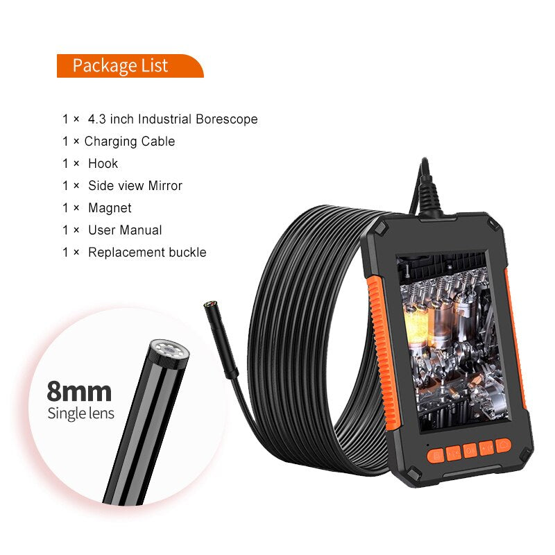 1080P Industrial Endoscope Borescope with 4.3" Screen by HitMyNeed