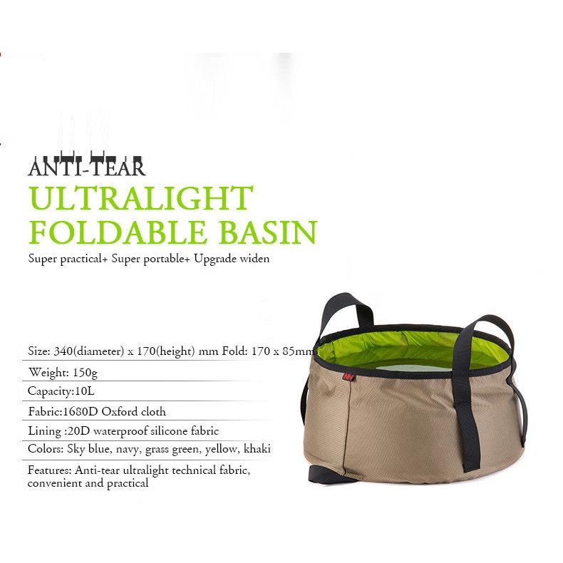 10L Collapsible Bucket Folding Water Bag by HitMyNeed