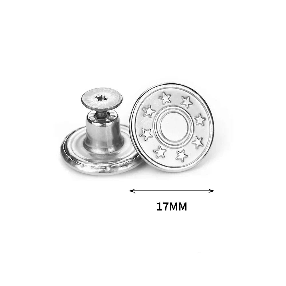 10Pcs No-Sew Metal Jeans Button Repair Kit by HitMyNeed