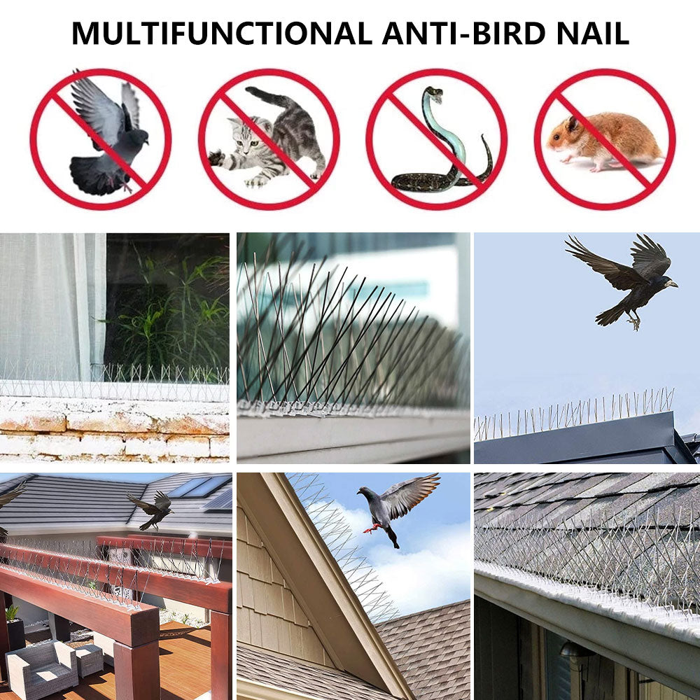 12-Piece Stainless Steel Pigeon & Bird Deterrent Spikes by HitMyNeed