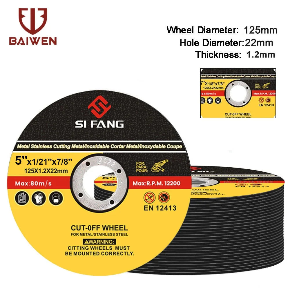 125mm Metal Cutting Discs for Angle Grinders, 5-50-Pack by HitMyNeed