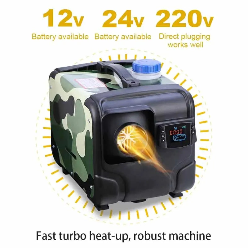 12V/24V 8kW Diesel Air Parking Heater with LCD Remote by HitMyNeed