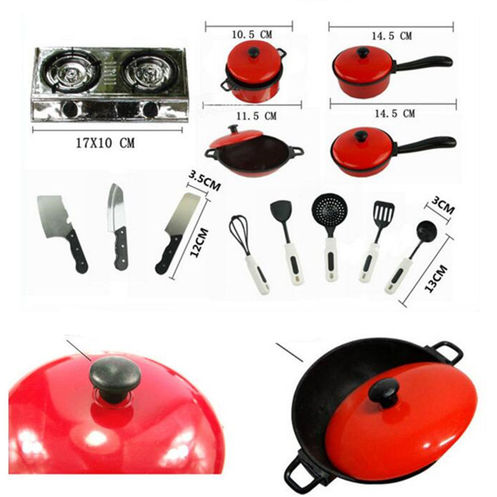 13-Piece Toy Cooking Set for Kids by HitMyNeed