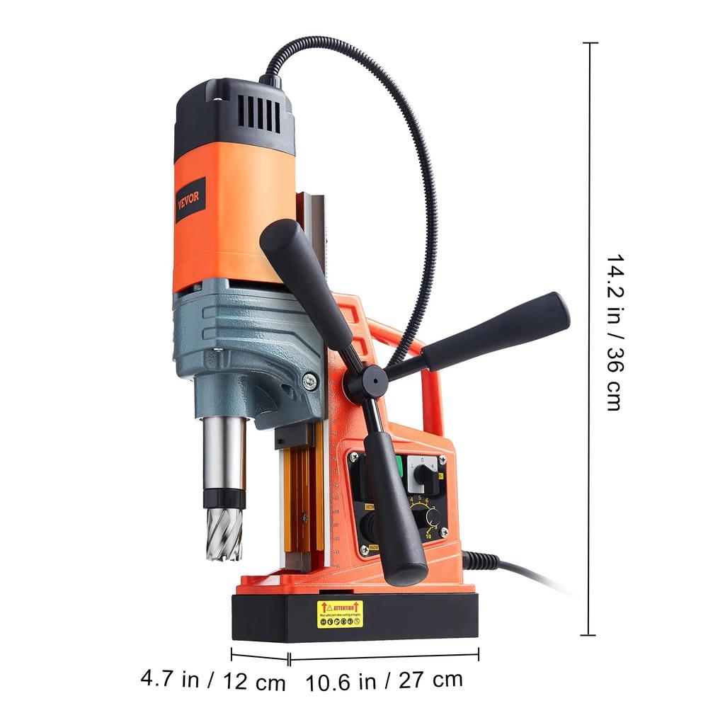 1300-1550W Magnetic Drill Press with 1-Second Bit Release by HitMyNeed