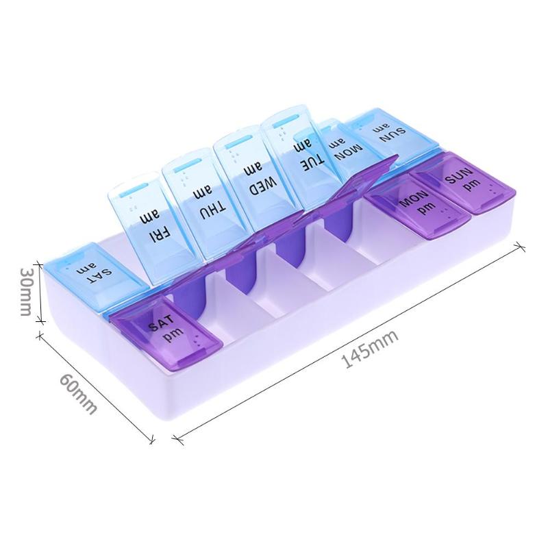 14-Grid Weekly Medicine Organizer Pill Box by HitMyNeed