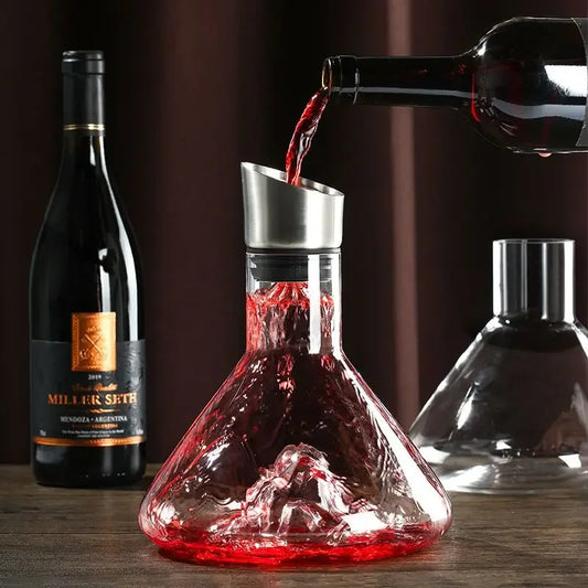 1.5L Lead-Free Crystal Wine Decanter Iceberg Design