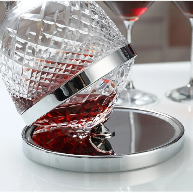 1500ml Rotating Crystal Wine Decanter and Aerator by HitMyNeed