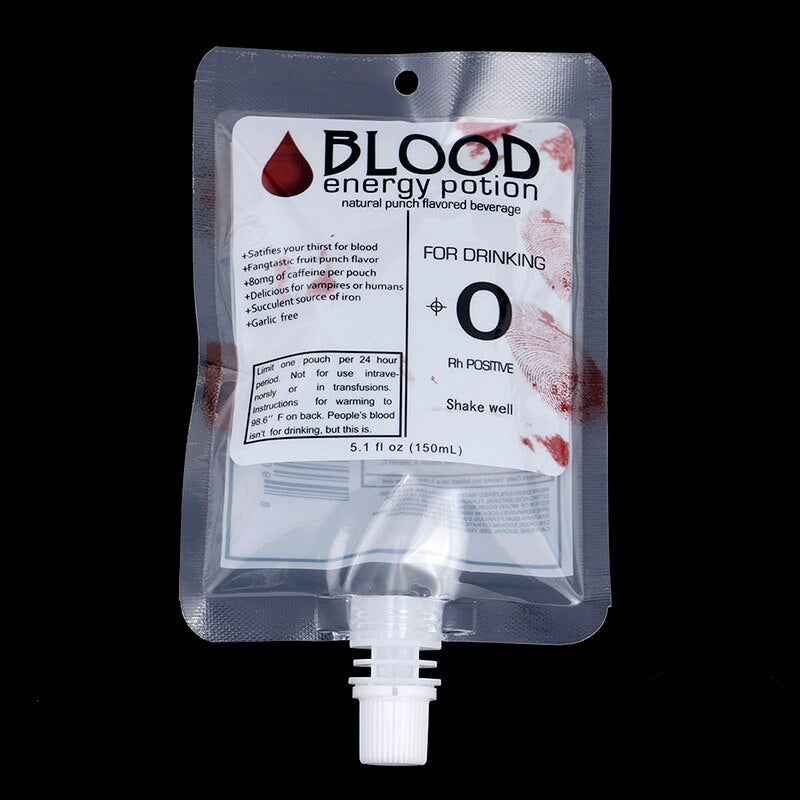 150ml Blood Bag Drink Pouches Set (10 Pack) by HitMyNeed