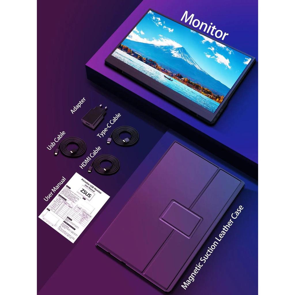 15.6" Portable Touchscreen Monitor 1080p HDR by HitMyNeed