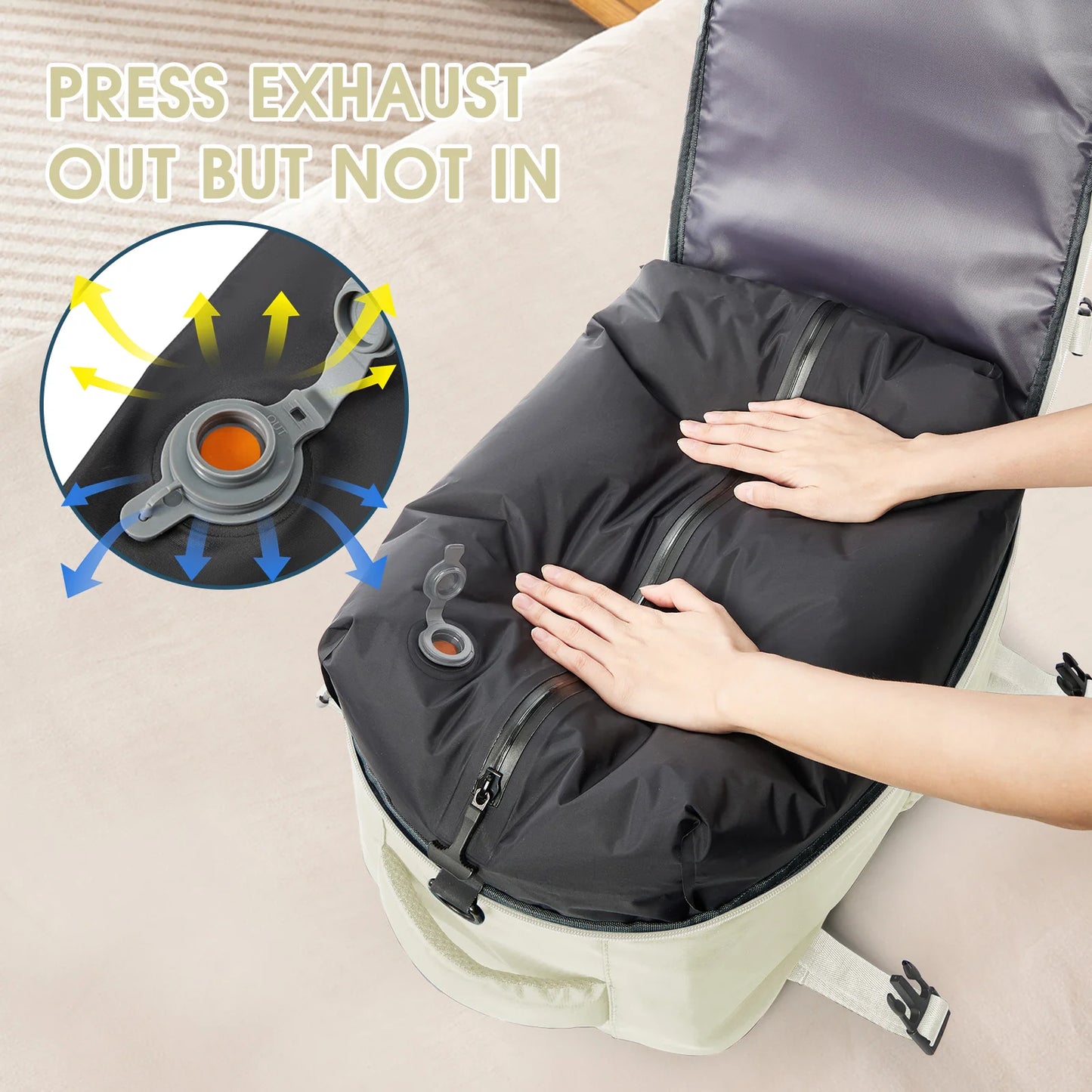 Cabin Backpack 40x20x25 with Compression & Laptop Slot
