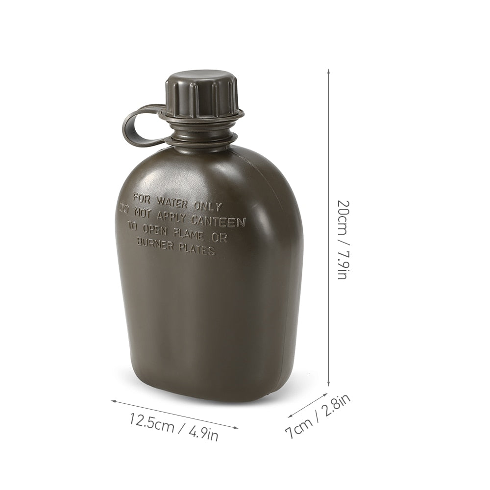 1L Army Water Bottle with Camouflage Cover by HitMyNeed
