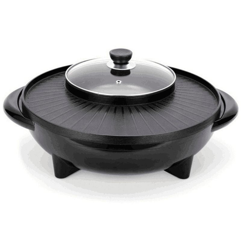 2-in-1 Electric Hot Pot and Grill Cooker 1700W by HitMyNeed