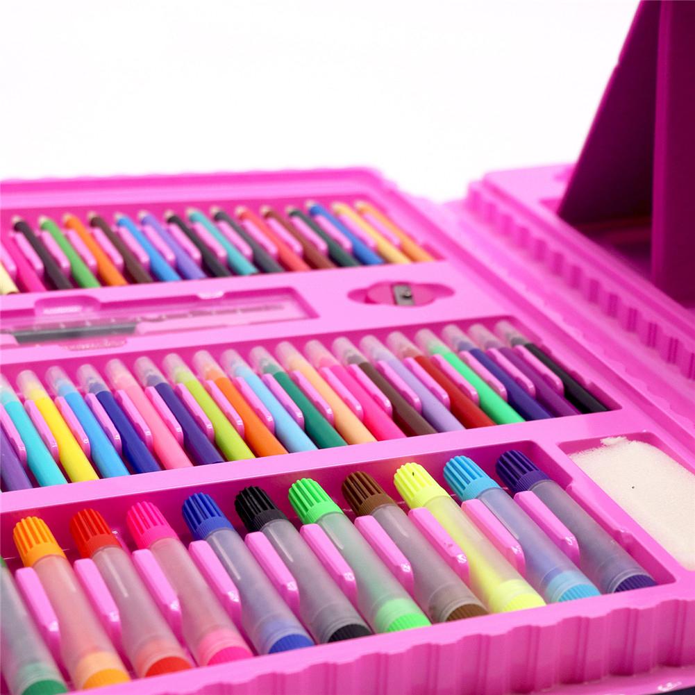 208-Piece Kids Drawing & Art Set in Wooden Case by HitMyNeed