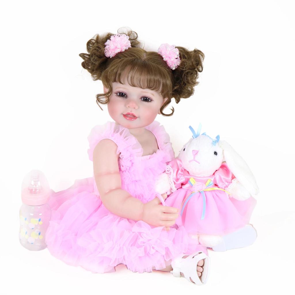22" Reborn Toddler Girl Doll with 3D Skin & Hair by HitMyNeed
