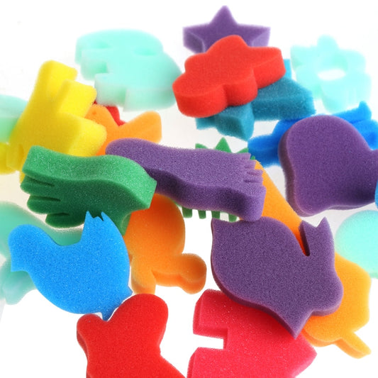 24-Piece Kids Sponge Painting Stamp Set by HitMyNeed