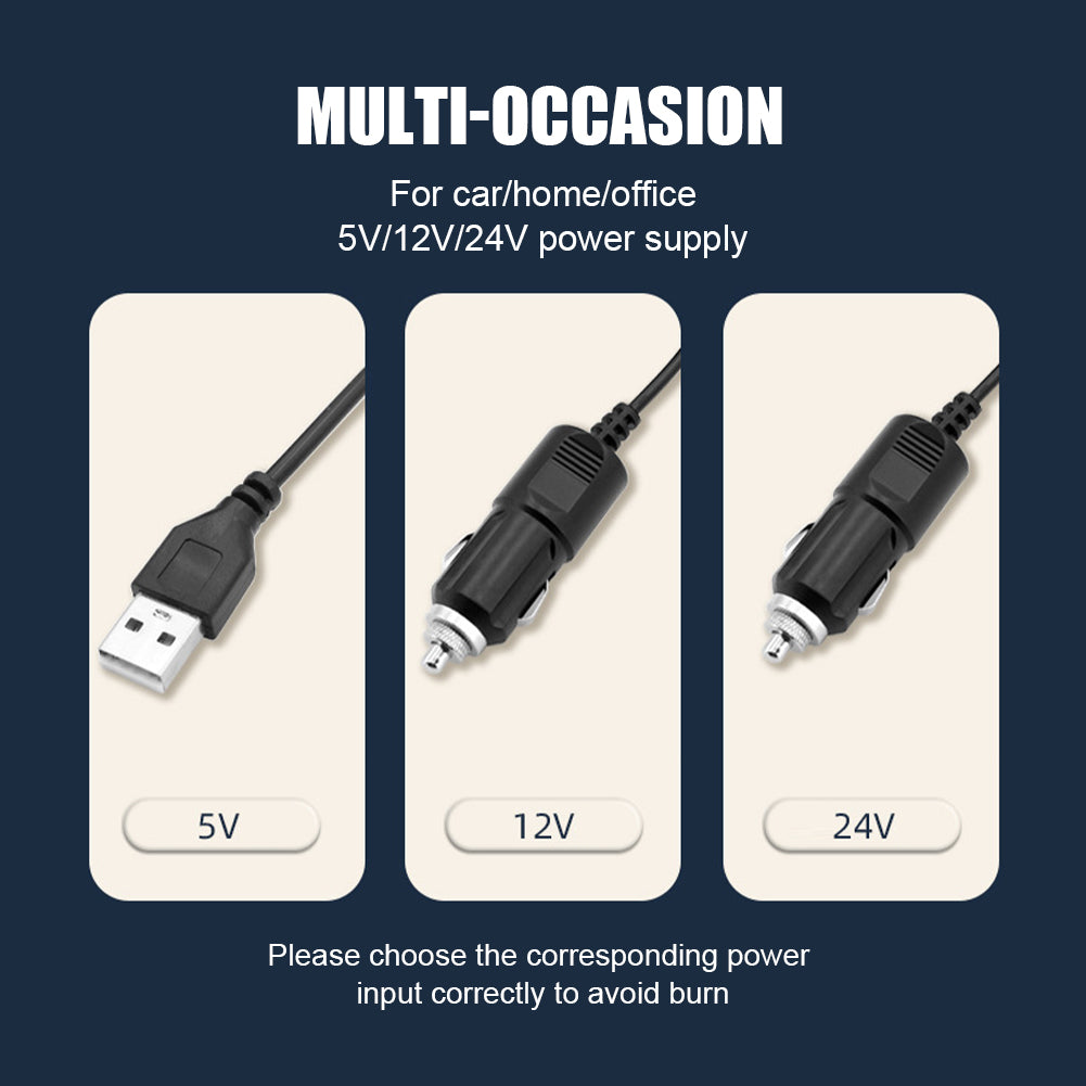 24V Dual Head USB Car Fan with 2-Speed Cooling by HitMyNeed