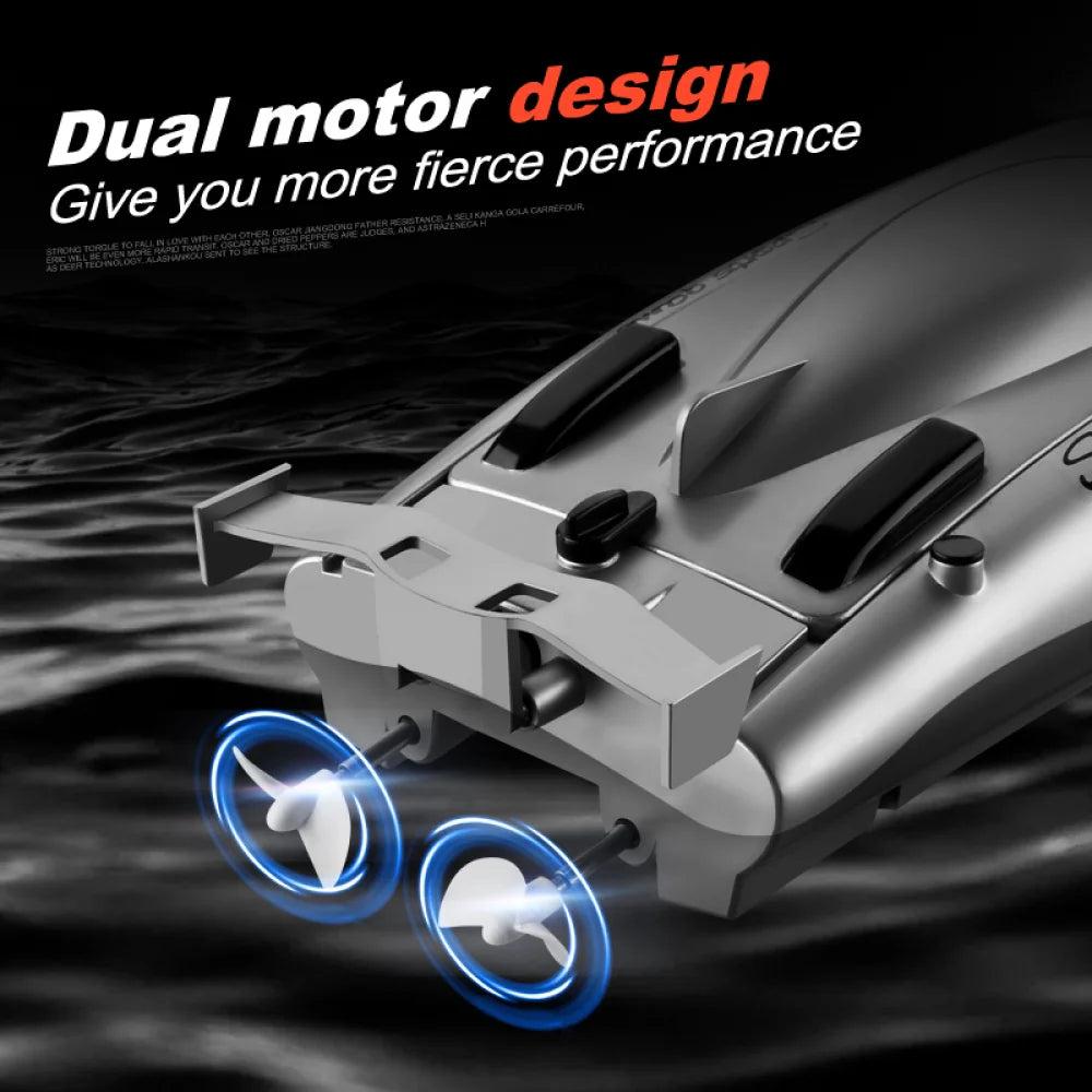 2.4G High-Speed RC Racing Boat with Dual Motors by HitMyNeed