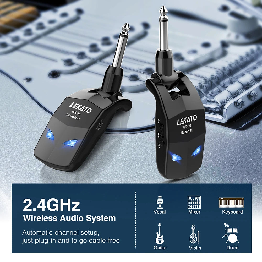 2.4GHz Wireless Guitar Transmitter and Receiver Set by HitMyNeed