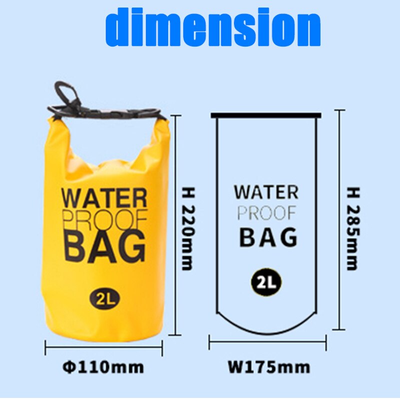 2L Waterproof Dry Bag for Kayak, Swim & Hiking by HitMyNeed