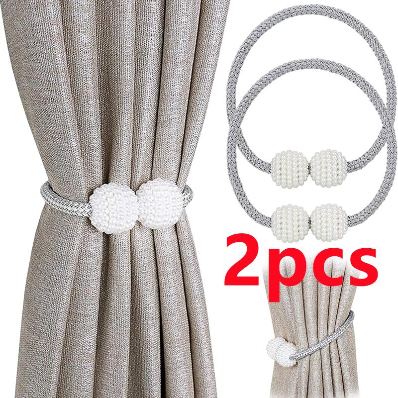 2PCS Pearl Magnetic Curtain Tiebacks by HitMyNeed