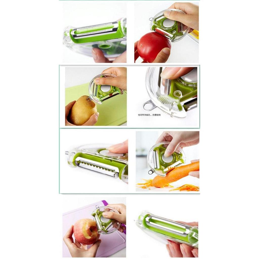 3-in-1 Rotating Blade Kitchen Peeler by HitMyNeed