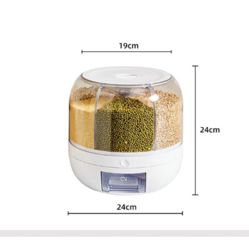 360° Rotating Rice & Cereal Dispenser Container by HitMyNeed