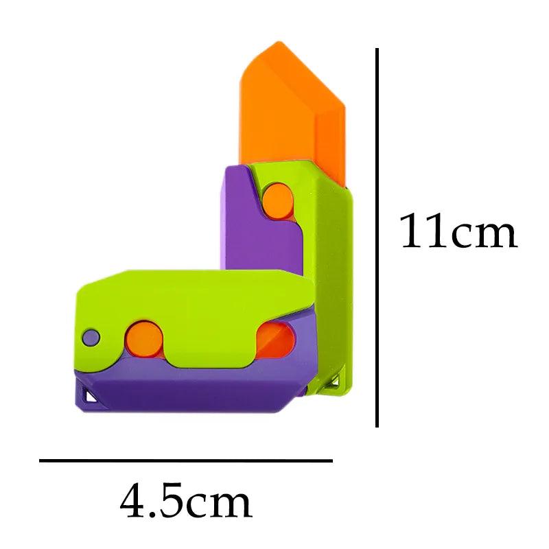 3D Carrot Gravity Fidget Knife Toy for Kids by HitMyNeed