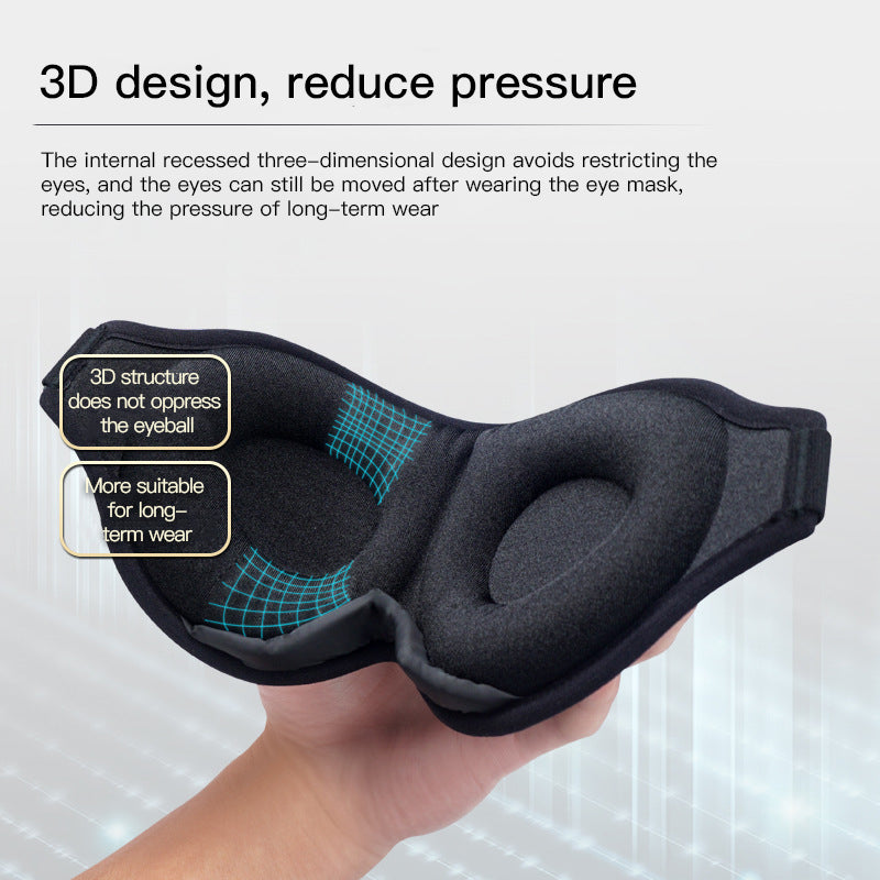3D Contoured Sleep Mask with Light Blocking Design by HitMyNeed