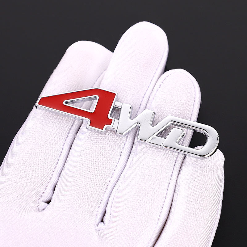 3D Metal 4WD 4X4 Car Emblem Badge Sticker by HitMyNeed