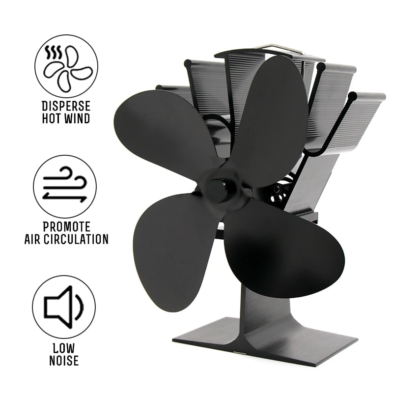 4-Blade Heat Powered Fireplace Fan by HitMyNeed