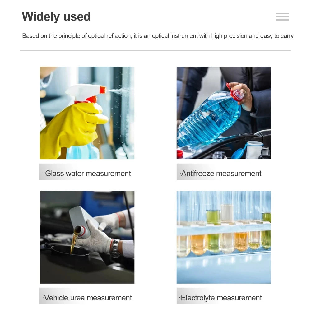 4-in-1 Automotive Antifreeze & Battery Fluid Refractometer by HitMyNeed