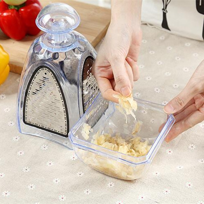 4-Sided Stainless Steel Box Grater with Container by HitMyNeed