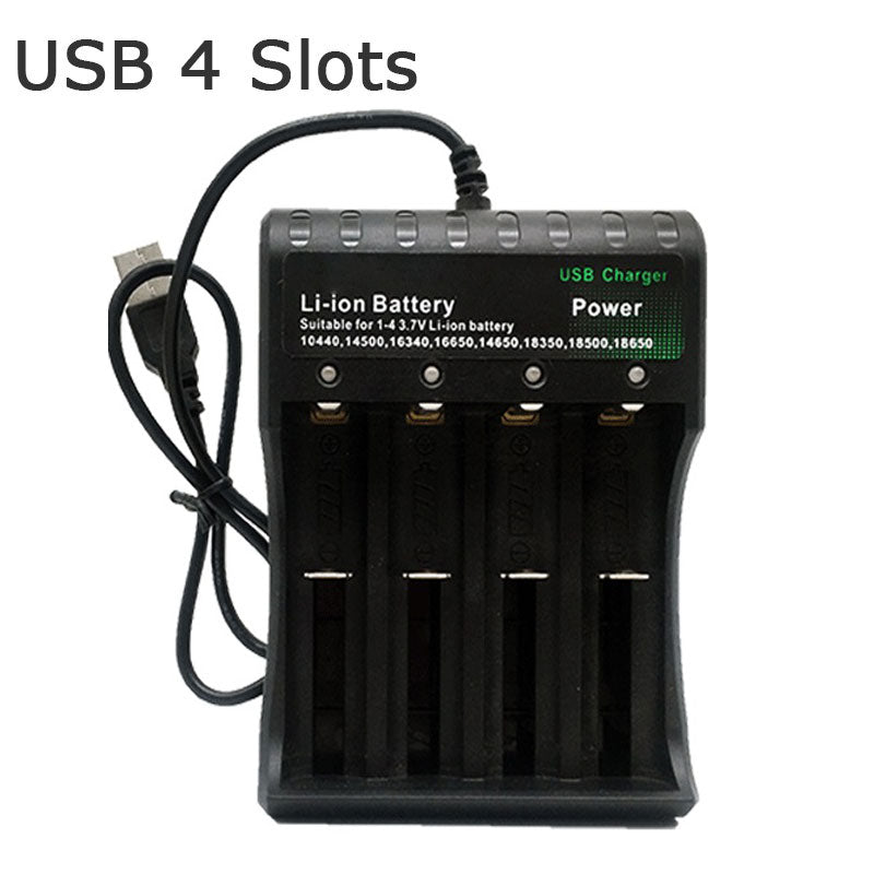 4-Slot 18650 Li-ion Battery Charger with LED Indicators by HitMyNeed