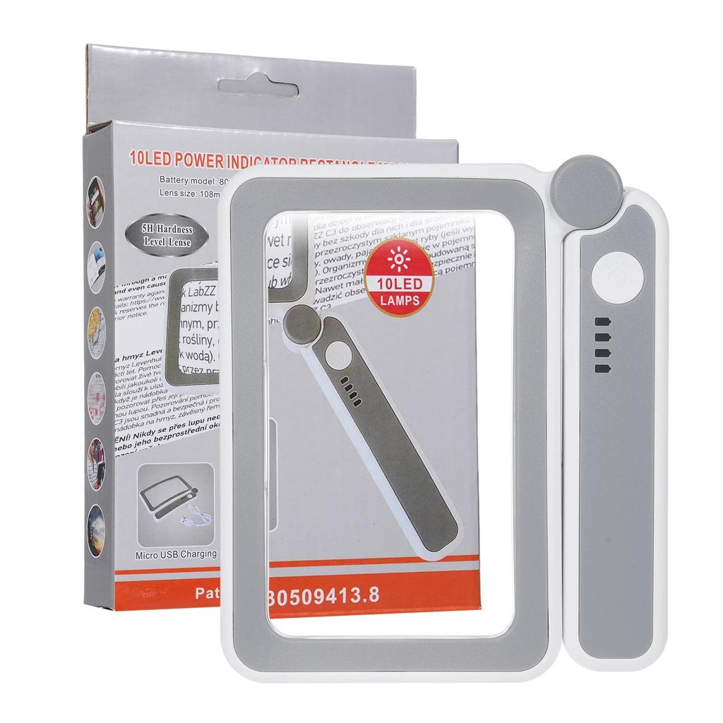 4X LED Rechargeable Handheld Reading Magnifier a by HitMyNeed