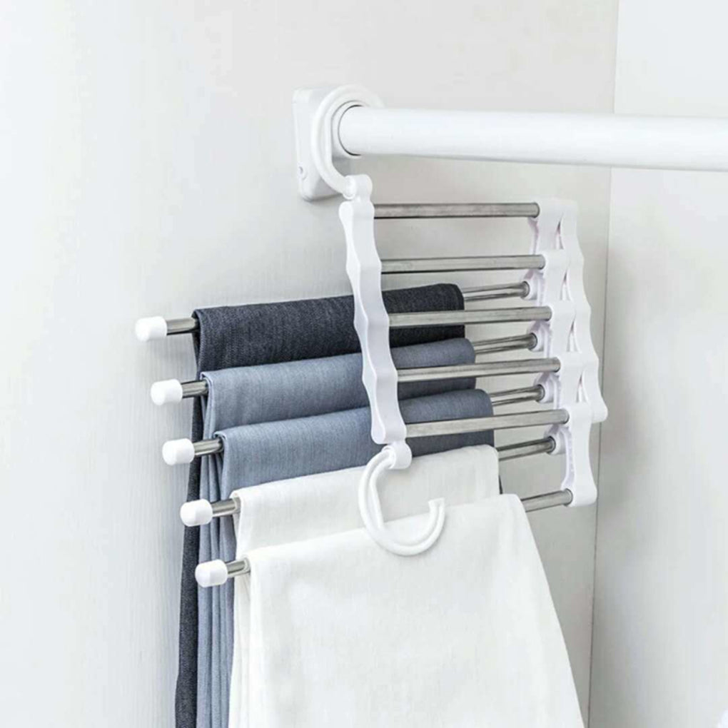 5-Rod Stainless Steel Pants Rack Hanger by HitMyNeed