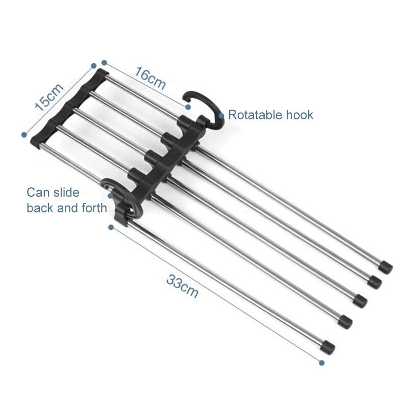 5-Slot Jeans Hanger Space-Saving Pants Rack by HitMyNeed