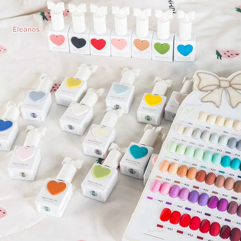 58-Color Macaron Gel Polish Set 15ml UV/LED by HitMyNeed