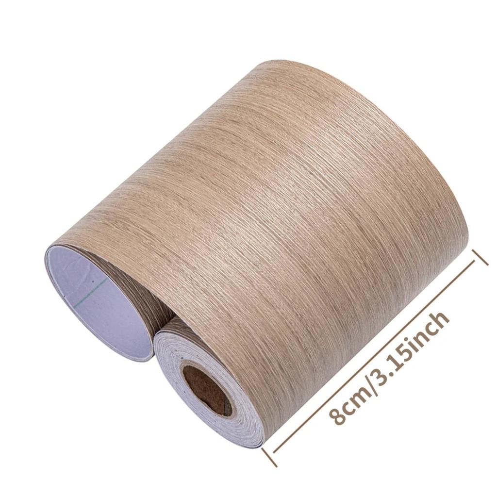 5m Waterproof Wood-Style Skirting Sticker Roll by HitMyNeed