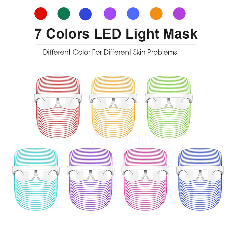7-Color LED Light Therapy Wireless Facial Mask by HitMyNeed