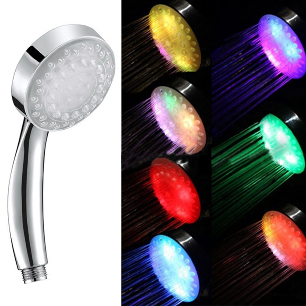 7-Color LED Shower Head with Water-Powered Lights by HitMyNeed
