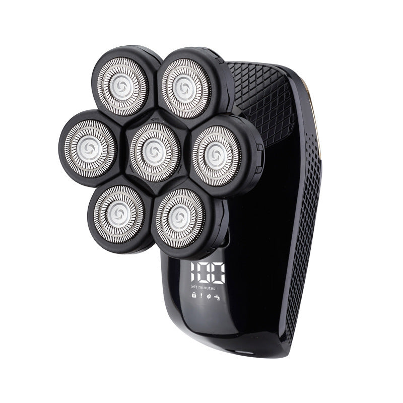 7-Head Rechargeable Electric Bald Head Shaver for Men by HitMyNeed