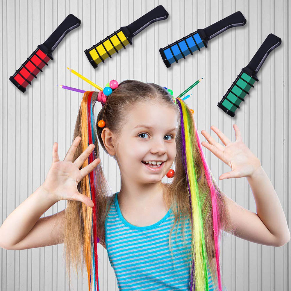 Temporary Hair Chalk Color Set, 6 Bright Shades