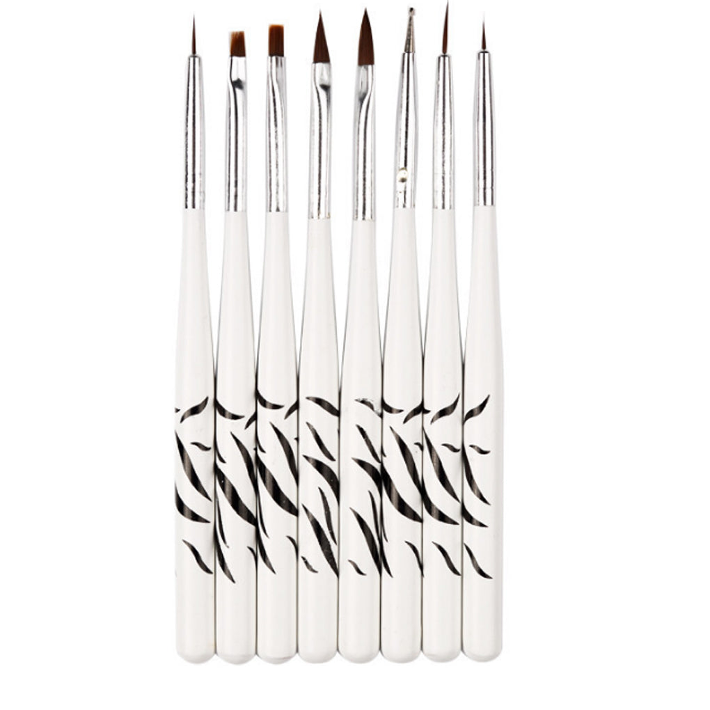 8-Piece Nail Art Detail Brush Set by HitMyNeed