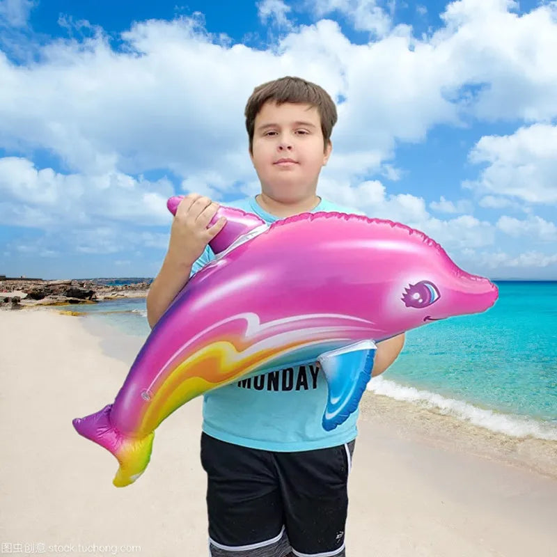 85cm Colorful Inflatable Dolphin Pool Float for Kids by HitMyNeed