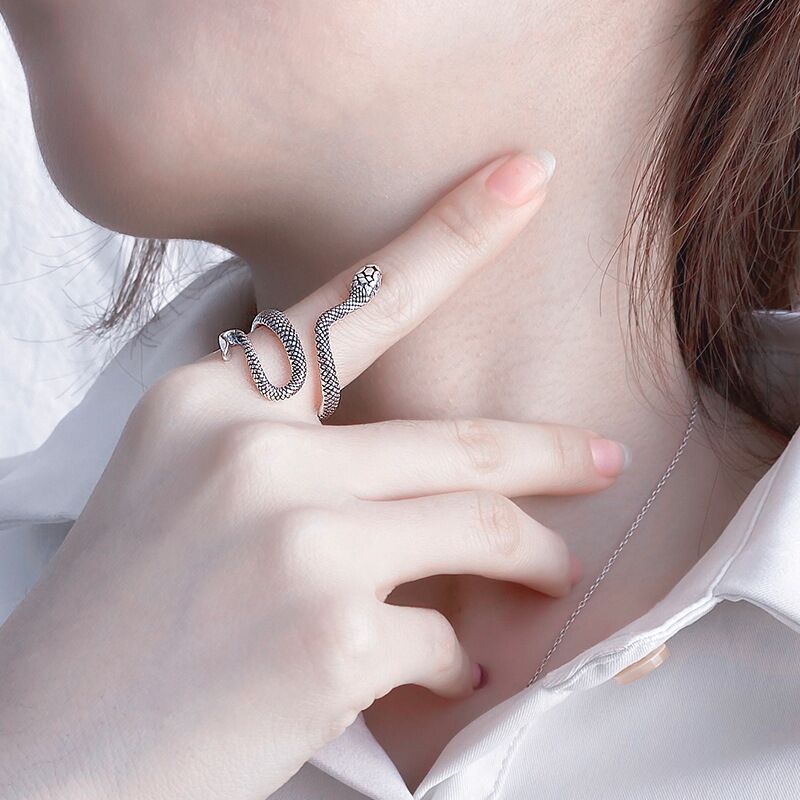 925 Sterling Silver Adjustable Snake Ring by HitMyNeed