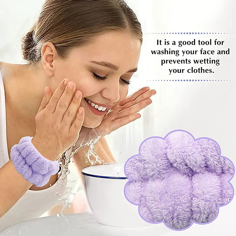 Absorbent Microfiber Face Wash Wristbands (Pair) by HitMyNeed