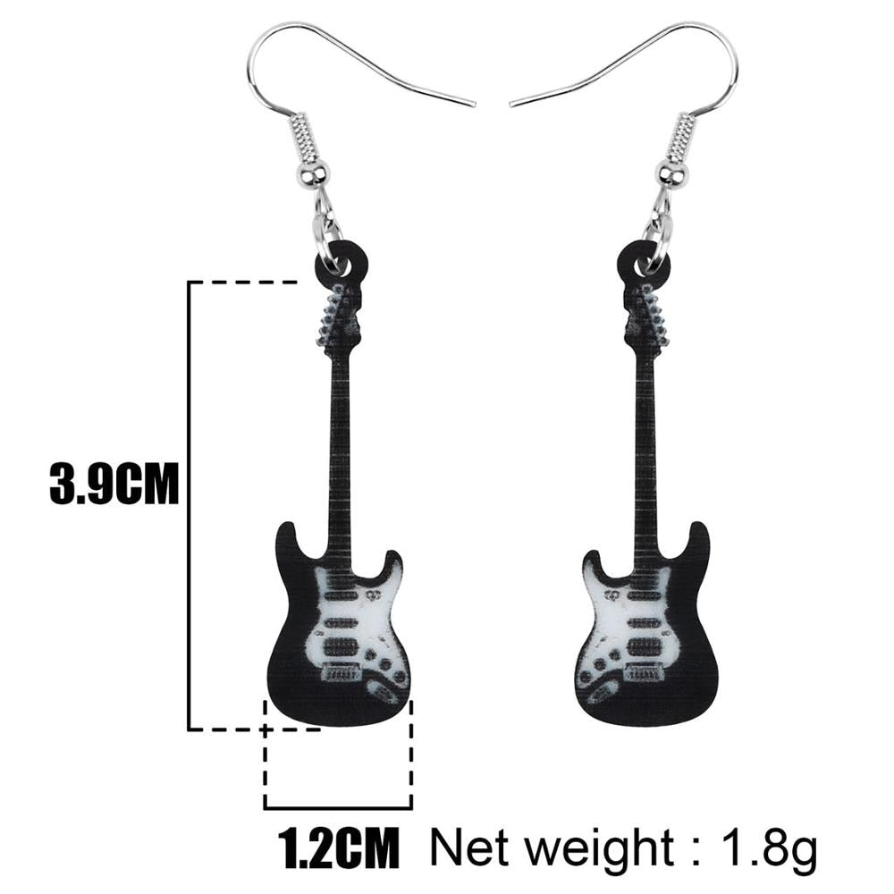 Acrylic Guitar Dangle Earrings for Girls & Women by HitMyNeed