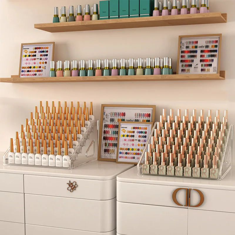 Acrylic Multi-Layer Nail Polish & Cosmetic Display Rack by HitMyNeed